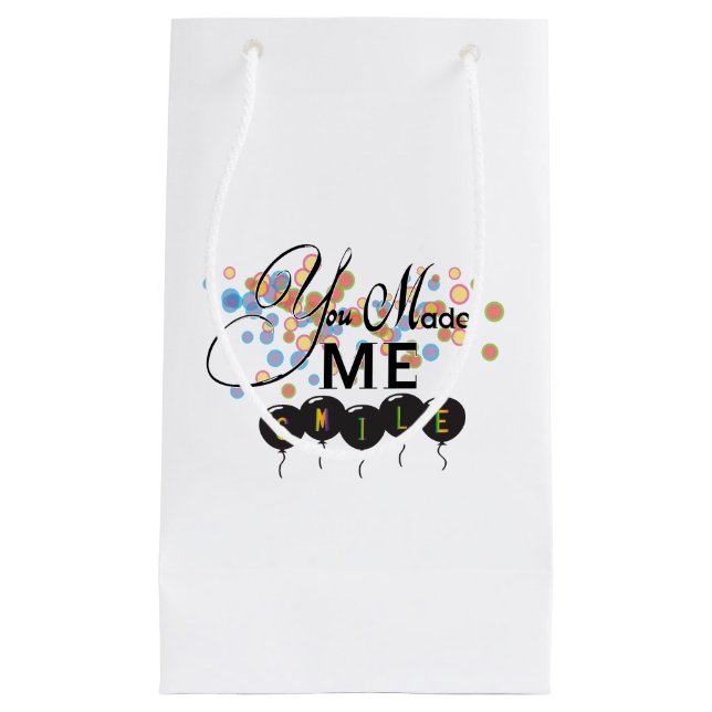 Petit Sac Cadeau Bonne citation avec ballons - Vous M'avez FAIT SOU (Devant)