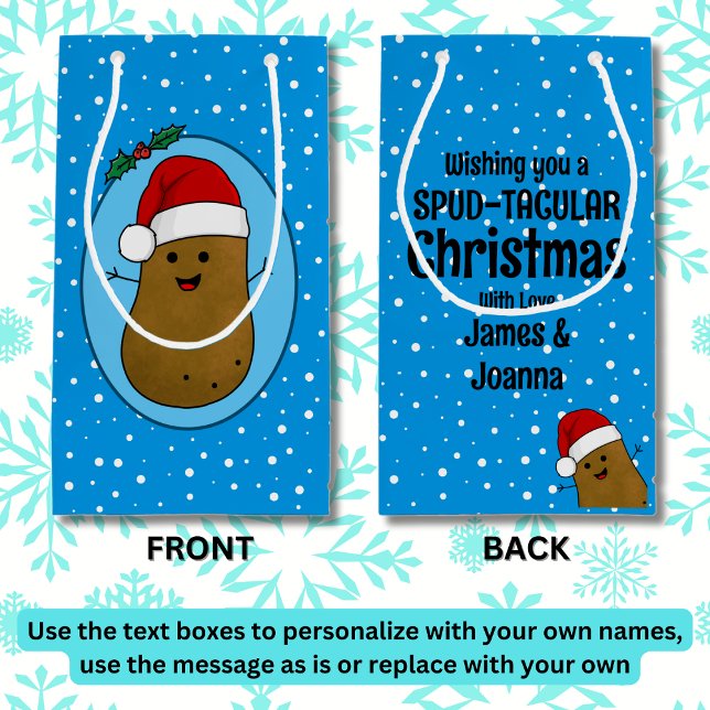 Petit Sac Cadeau Bonne Pomme de terre de Noël personnalisée (Créateur téléchargé)