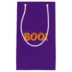 Petit Sac Cadeau Boo ! typographie des globes oculaires violets ora