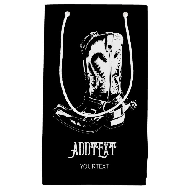 Petit Sac Cadeau Bottes de cowboy (Devant)