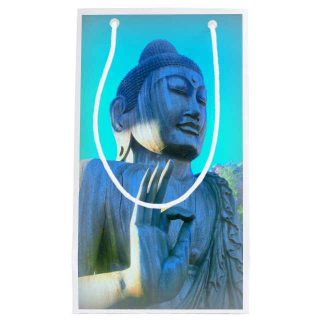 Petit Sac Cadeau bouddha bleu (Devant)