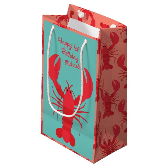 Petit Sac Cadeau Boule de homard Anniversaire Fête Enfants mignons (Devant Angle)
