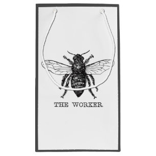 Petit Sac Cadeau Bourdon noir ouvrier abeille miel