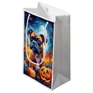 Petit Sac Cadeau Boxer Halloween avec la peur Citrouille