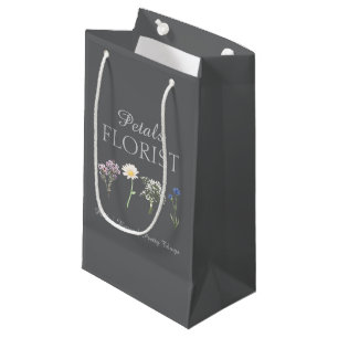 Petit Sac Cadeau Branding de Fleuriste de Boutique Moderne