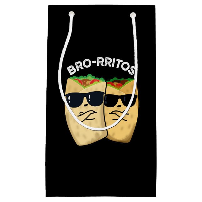 Petit Sac Cadeau Bro-ritos Funny Burrito Pun Dark BG (Devant)