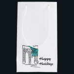Petit Sac Cadeau Brooklyn Bridge New York Fêtes Noël Hanoukka<br><div class="desc">Mug présente une illustration originale d'un repère classique de New York, le Brooklyn Bridge, "habillé" pour les vacances ! Cette conception est également disponible sur d'autres produits. Ne vois-tu pas ce que tu cherches ? Vous avez besoin d'aide pour la personnalisation ? Contactez Rebecca pour avoir quelque chose conçu pour...</div>