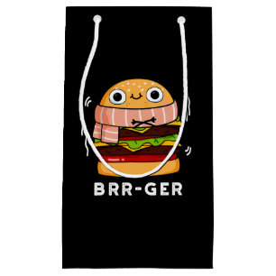 Petit Sac Cadeau Brr-ger Funny congeler Burger Pun Dark BG