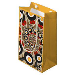 Petit Sac Cadeau Brunch Fractal Art Drôle Nourriture, Tomates, Oeuf