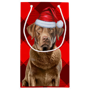Petit Sac Cadeau Buffalo Plaid Chesapeake Bay Christmas Dog