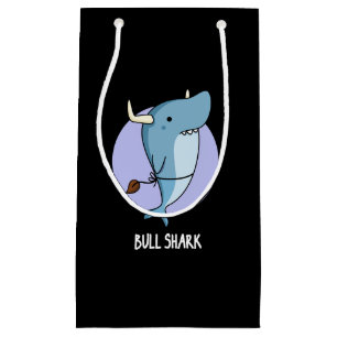 Petit Sac Cadeau Bull Shark Funny Animal Shark Pun Dark BG