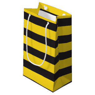 Petit Sac Cadeau Bumblebee Black Yellow Horizontal Lines Bumble Bee