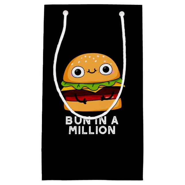 Petit Sac Cadeau Bun Dans Un Million Drôle Burger Pun Dark BG (Devant)