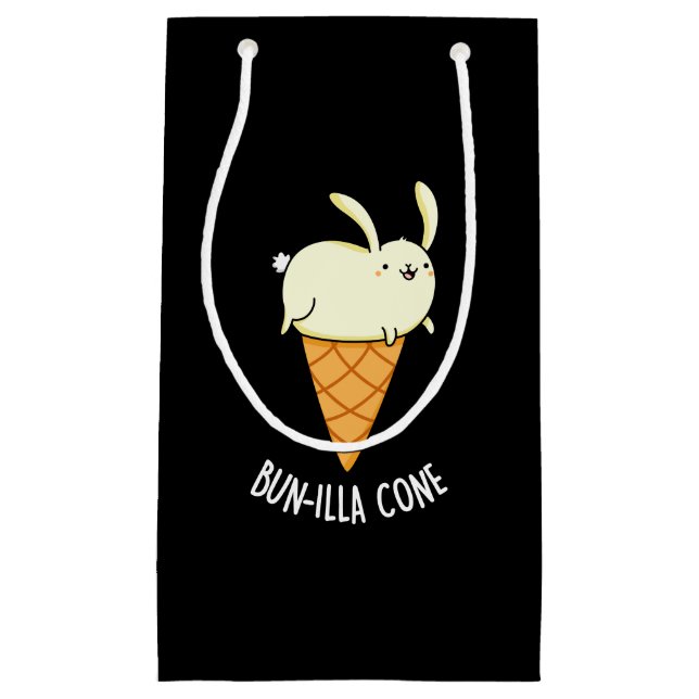 Petit Sac Cadeau Bunnilla Cone Funny Bunny Vanilla Dark BG (Devant)
