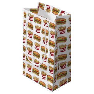 Petit Sac Cadeau Burger d'appariement de restauration rapide classi