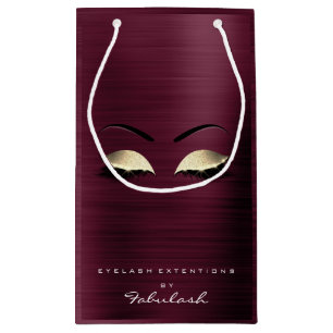 Petit Sac Cadeau Burgundy Gold Glam Parties scintillant Maquillage 