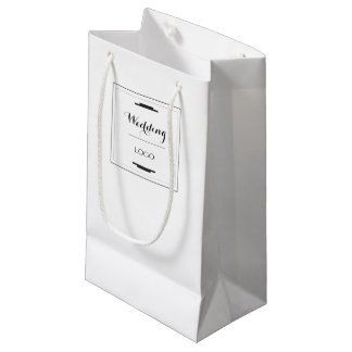 Petit Sac Cadeau Cadeau Personnalisé Élégant de Mariage Moderne sur
