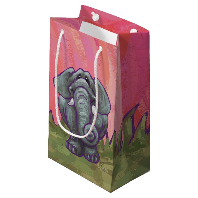 Petit Sac Cadeau Cadeaux et accessoires éléphants (Devant Angle)
