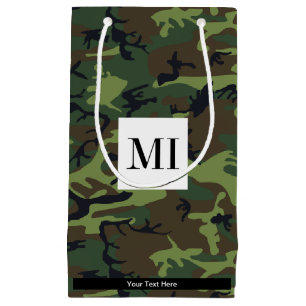 Petit Sac Cadeau Camo Vert, Camouflage, Militaire, Armée