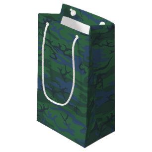 Petit Sac Cadeau Camo vert crépusculaire