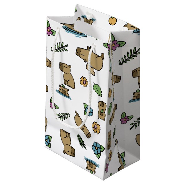 Petit Sac Cadeau Capybara (Devant Angle)