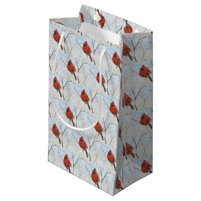 Petit Sac Cadeau Cardinal (Devant Angle)