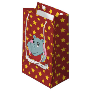 Petit Sac Cadeau Caricature d'hippopotame