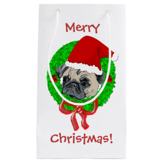 Petit Sac Cadeau Carlin de Joyeux Noël