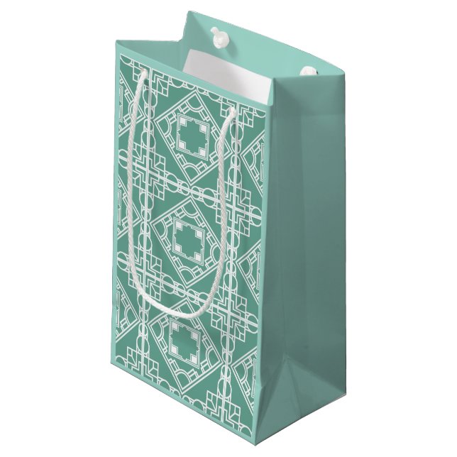 Petit Sac Cadeau Carrelage Art déco (Devant Angle)