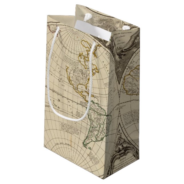 Petit Sac Cadeau Carte 8 du monde (Dos Angle)