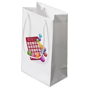 Petit Sac Cadeau Carte BINGO avec boules BINGO