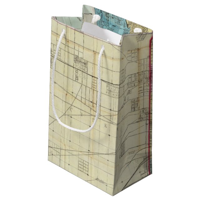 Petit Sac Cadeau Carte de Chicago (Dos Angle)