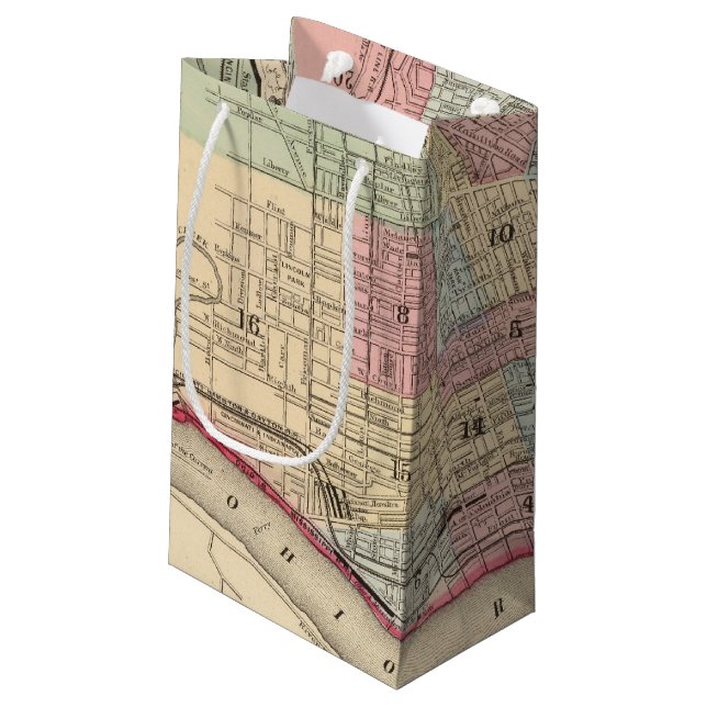 Petit Sac Cadeau Carte de Cincinnati par Mitchell (Dos Angle)