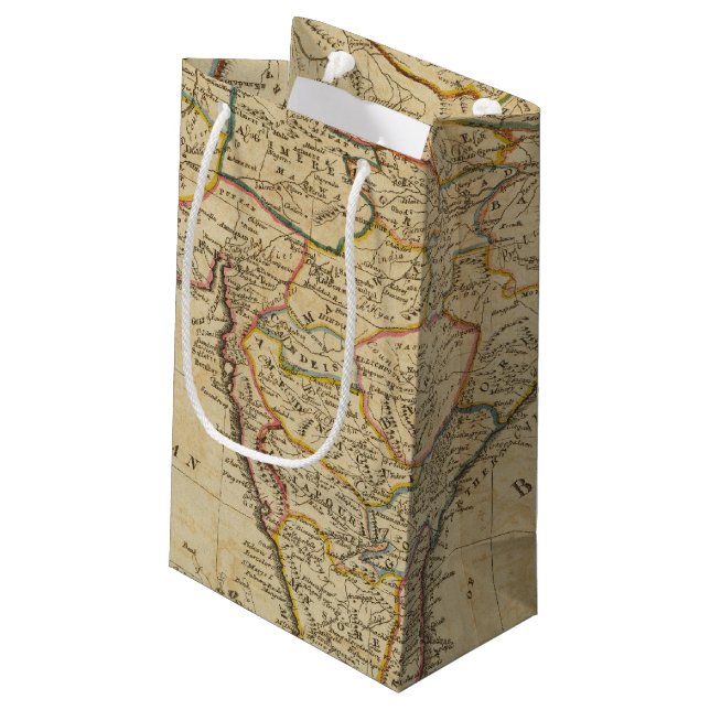 Petit Sac Cadeau Carte de Hindostan ou de l'Inde (Dos Angle)