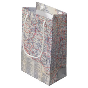 Petit Sac Cadeau Carte de route Etats-Unis
