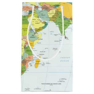 Petit Sac Cadeau Carte du monde Atlas Poster Politique : Décoration
