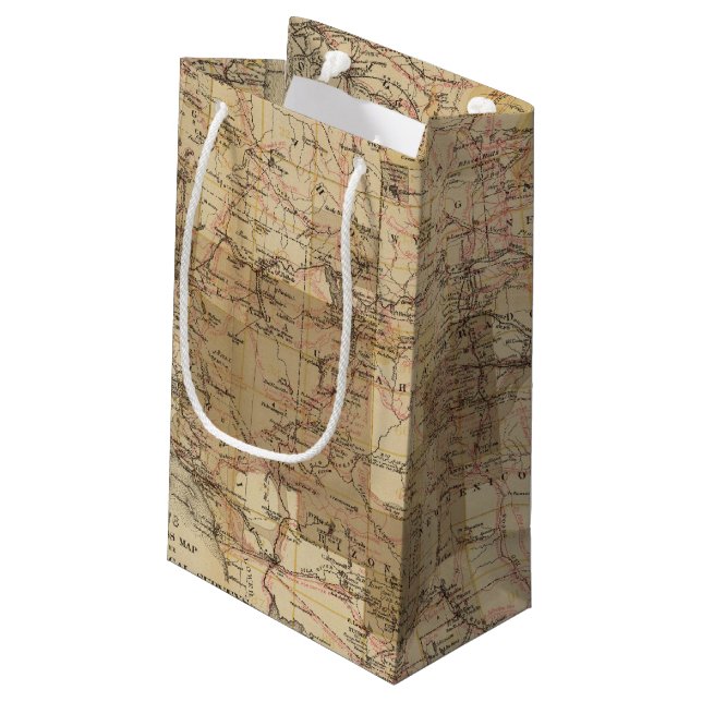 Petit Sac Cadeau Carte du progrès 1878 des enquêtes géographiques 2 (Dos Angle)