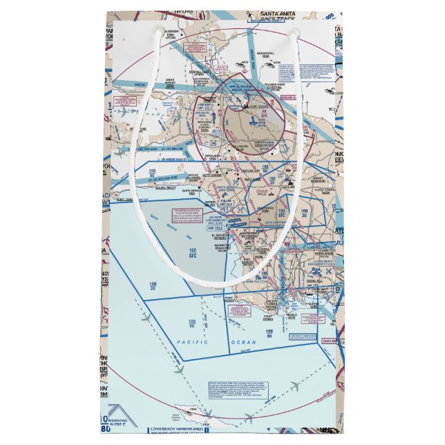 Petit Sac Cadeau Carte Flyway de Los Angeles (Devant)