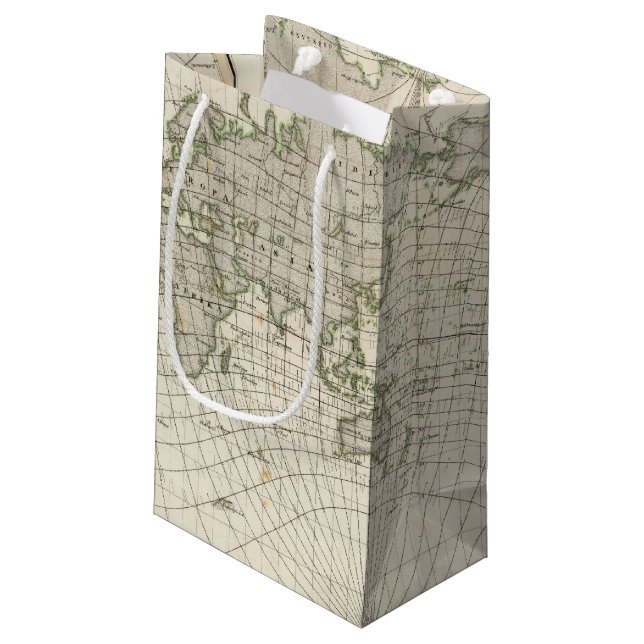 Petit Sac Cadeau Carte magnétique du monde (Dos Angle)