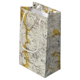 Petit Sac Cadeau Carte topographique et glaciaire du New Hampshire