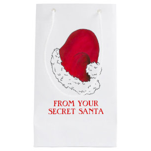 Petit Sac Cadeau Casquette Père Noël De Secret Père Noël Cadeau Noë