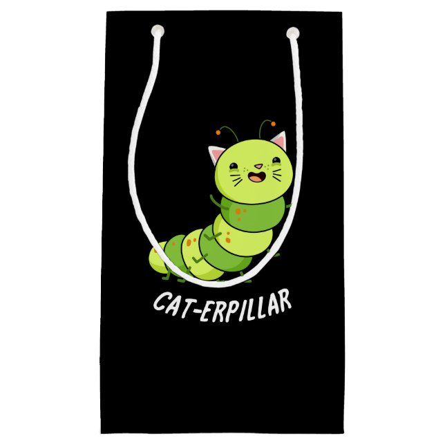 Petit Sac Cadeau Caterpillar Funny Bug Pun Dark BG (Devant)