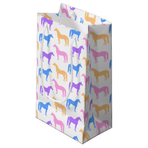 Petit Sac Cadeau cavalier équestre coloré