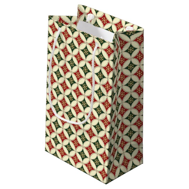 Petit Sac Cadeau Cercles de flocon de neige-2 CADEAUX S (Dos Angle)