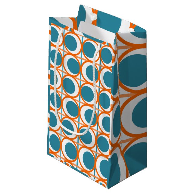 Petit Sac Cadeau Cercles et lignes MCM (Devant Angle)