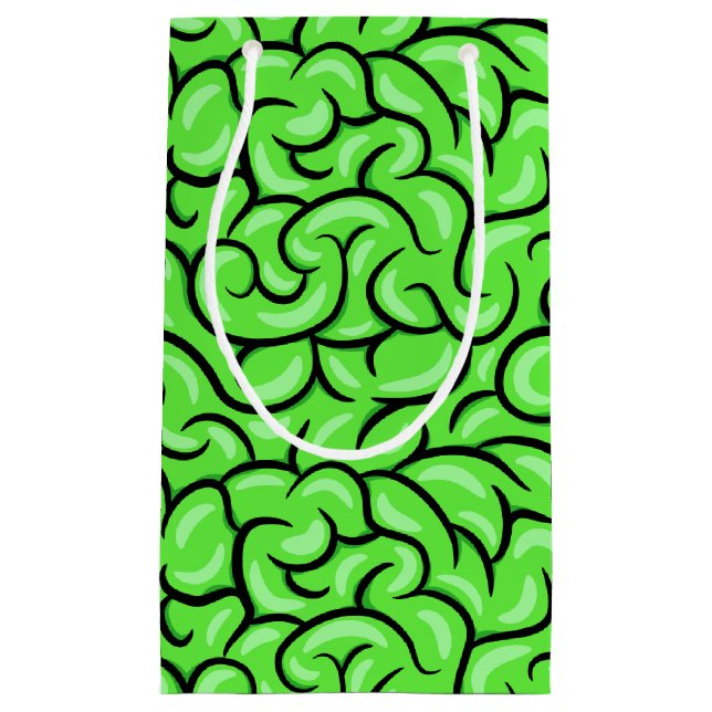 Petit Sac Cadeau Cerveau Zombie (Devant)