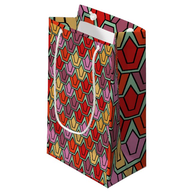 Petit Sac Cadeau Champ de tulipe mixte (Devant Angle)