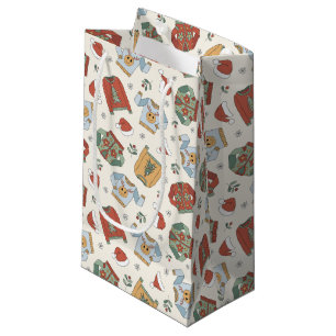 Petit Sac Cadeau Chandails de Noël et Motif Casquette