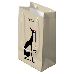 Petit Sac Cadeau Chapeau de Père Noël pour chien Noël moderne drôle