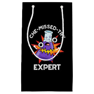 Petit Sac Cadeau Che manqué-Essayer Funny Science Chimie Pun Dark B